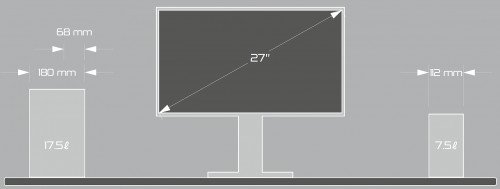 Height comparison to a 7.5ℓ case